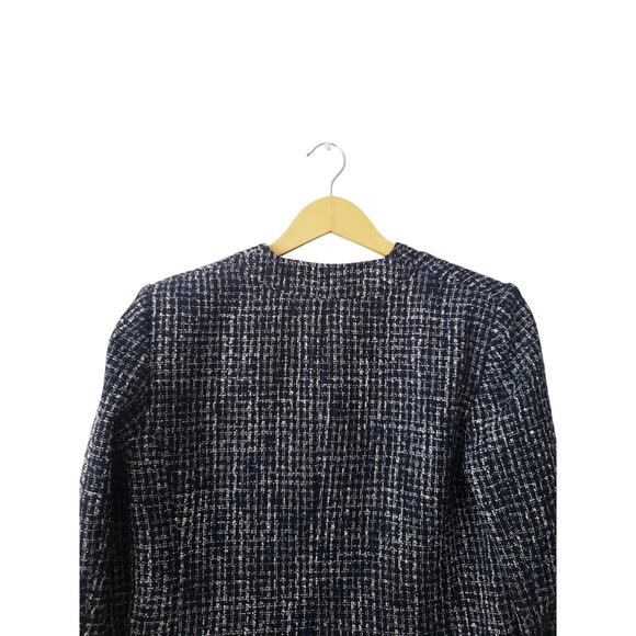 Babaton Kilburn Double Breasted Metallic Tweed Blazer Blue Size 6 - Picture 6 of 11